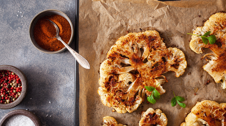 Grilled cauliflower