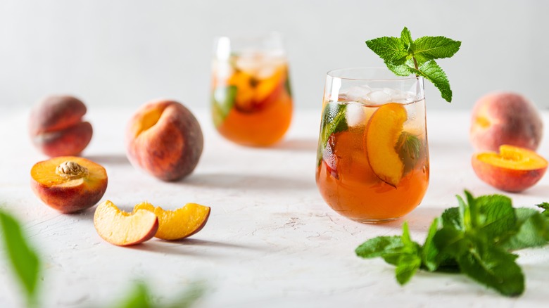 Peach iced tea