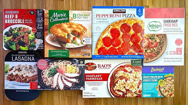 Assorted frozen dinners from Costco