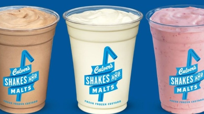 Three custard milkshakes