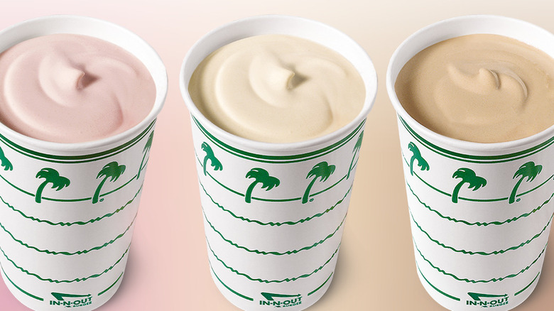 Three In-N-Out Milkshakes