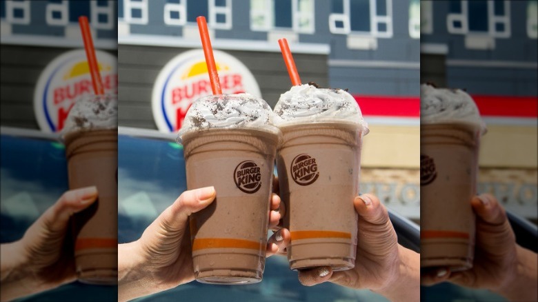 Two Burger King milkshakes