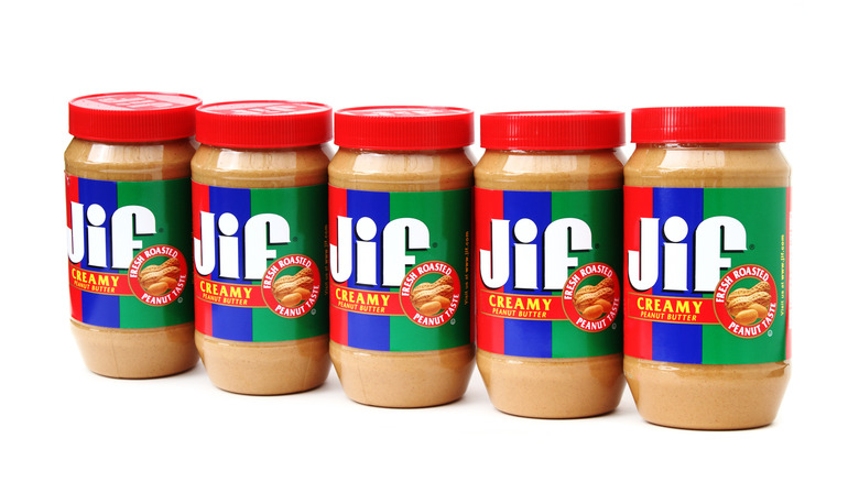 Jars of Jif peanut butter