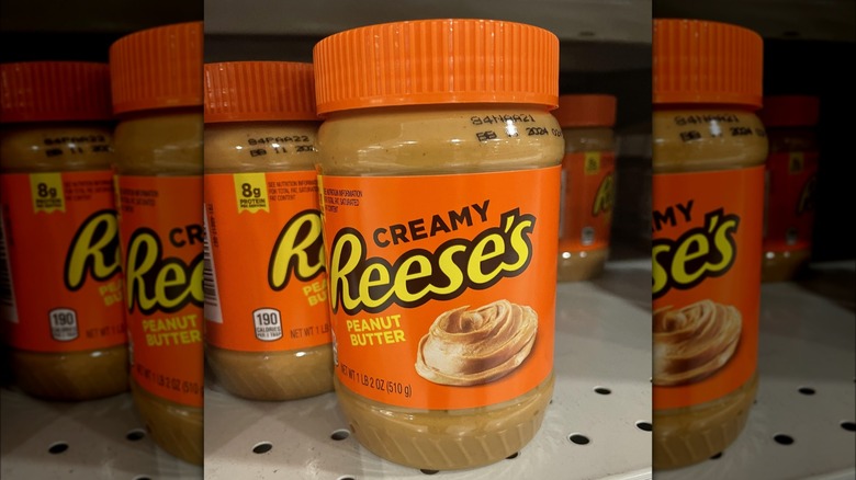 Jar of creamy Reese's Peanut Butter