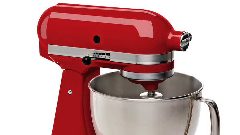 stand mixer on white background