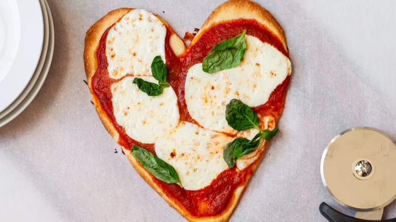 Heart-Shaped Pizza