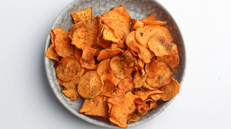 sweet potato chips in bowl