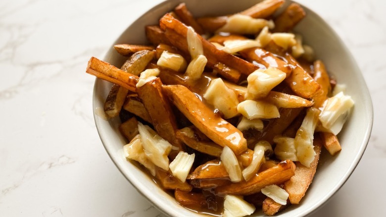 bowl of poutine fries