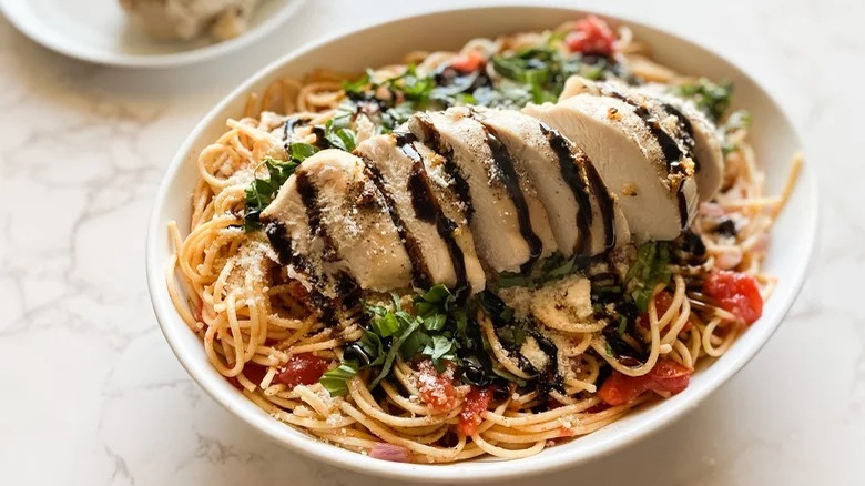 bowl of Chicken Bruschetta Pasta