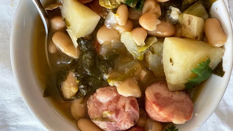 bowl of portuguese bean soup