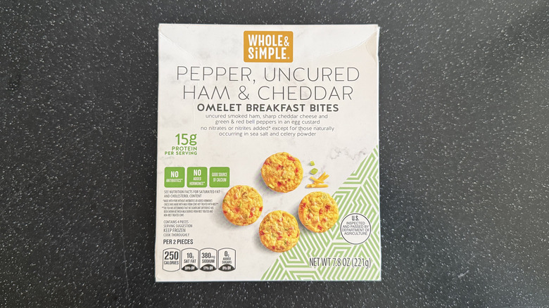 Box of Aldi frozen egg bites