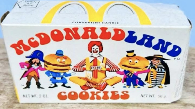 Box of McDonaldland Cookies featuring Ronald McDonald and other characters