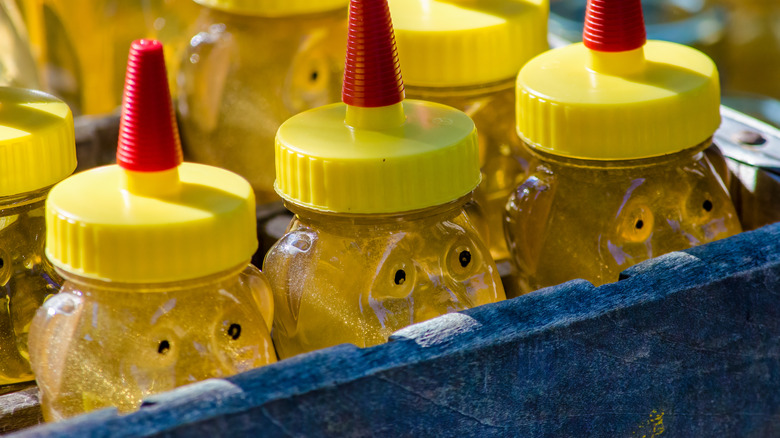 honey in bear containers