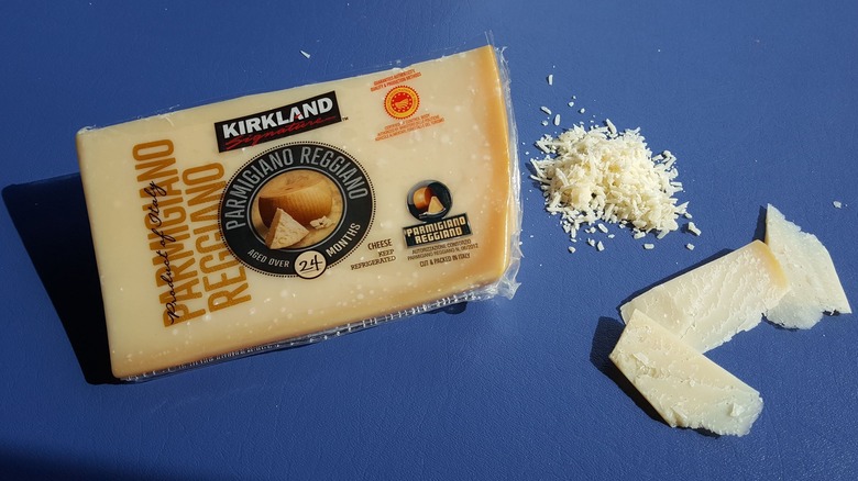 Parmigiano reggiano sliced and shredded