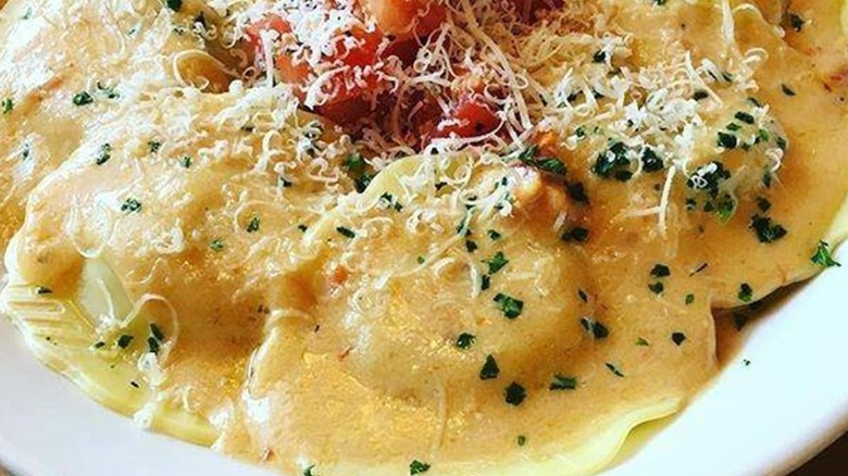 Plate of Ravioli di Portobello