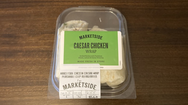 Marketside Chicken Caesar wrap in container