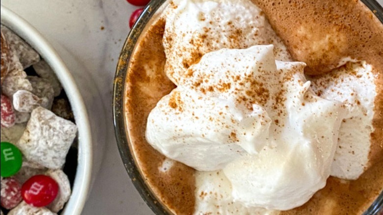 hot chocolate with whipped cream