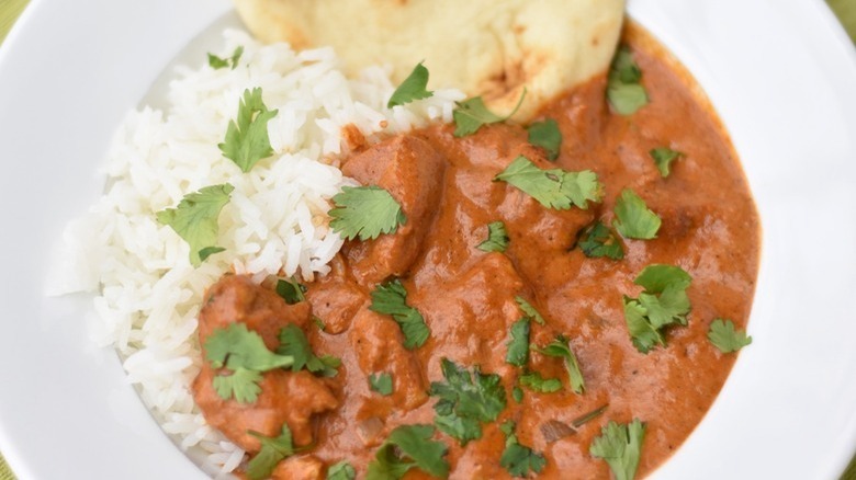 chicken tikka masala with cilantro