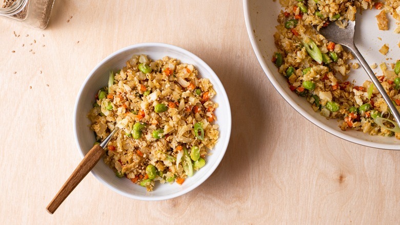 cauliflower rice with vegetables