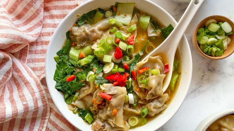 wonton soup with vegetables