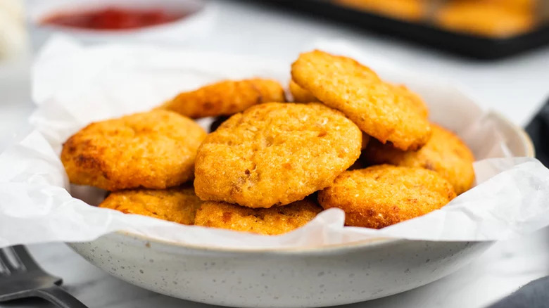 bowl of cauliflower nuggets