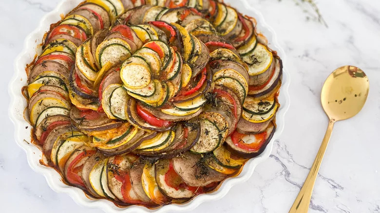 ratatouille with spoon