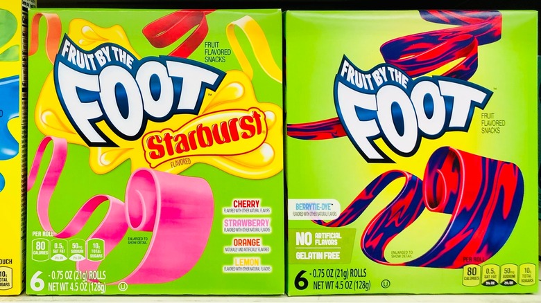 two boxes of fruit by the foot snacks