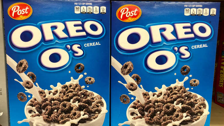 boxes of Oreo O's cereal