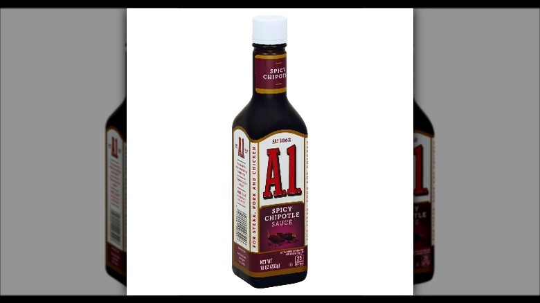 A bottle of A.1. spicy Chipotle Sauce