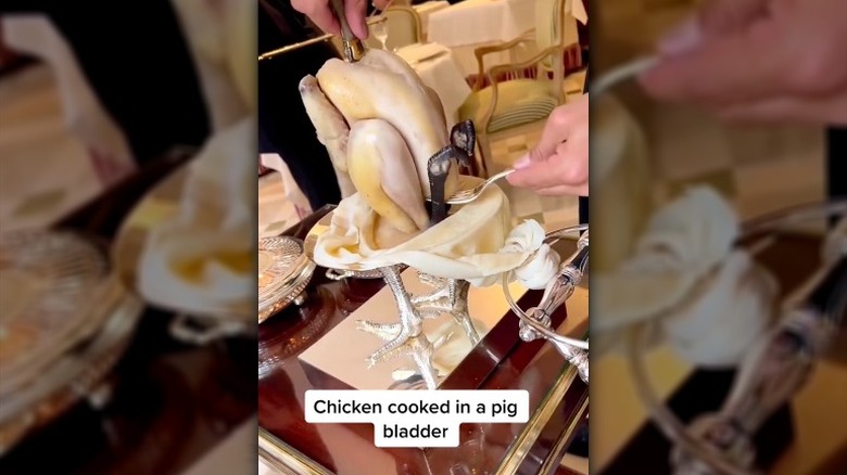 bresse chicken in bladder