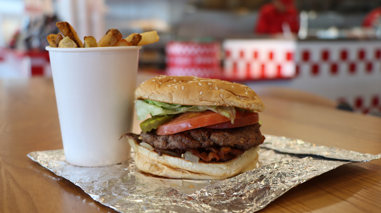 five guys burger and french fries