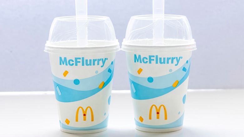 Two McFlurries with spoons