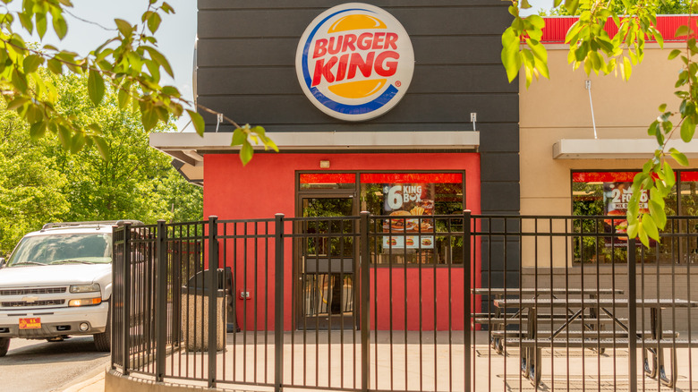 Burger King exterior with fence