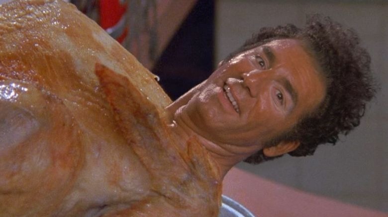 Seinfeld's Kramer with a crispy turkey body