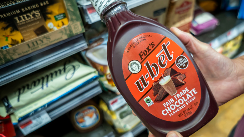 Fox's U-Bet chocolate syrup bottle