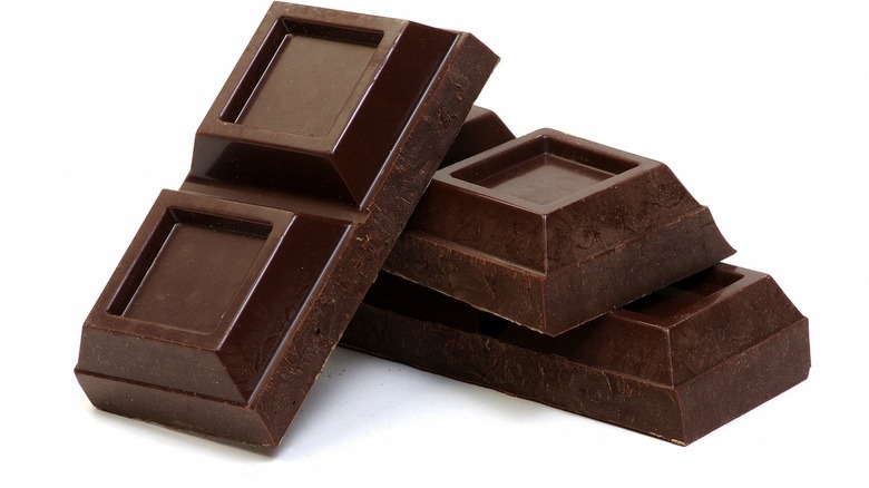 bars of dark chocolate