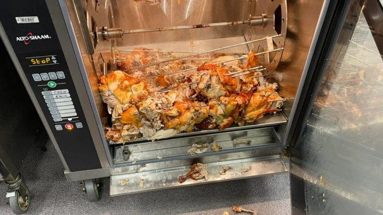 Rotisserie chicken disaster