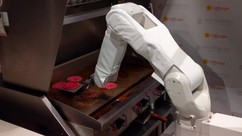 Flippy the robot flipping burgers