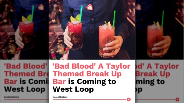 bad blood pop-up announcement