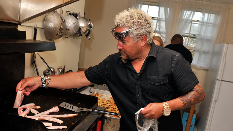  Guy Fieri cooking bacon