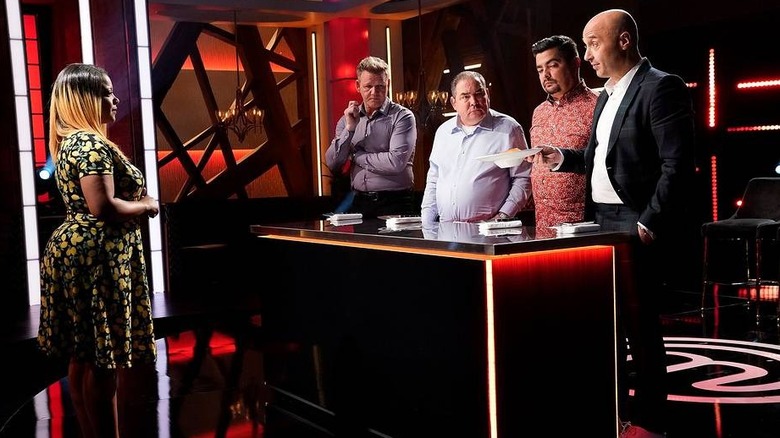 MasterChef: Legends judges Aaron Sanchez, Gordon Ramsay, Emeril Lagasee and Joe Bastianich