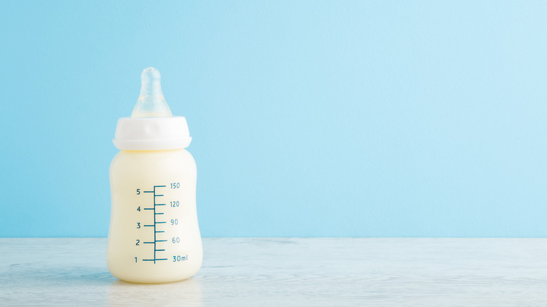 Baby bottle of milk