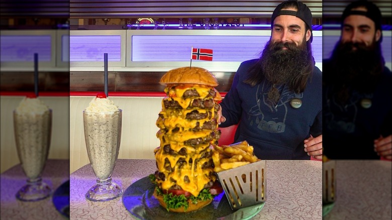 Adam Moran at burger challenge