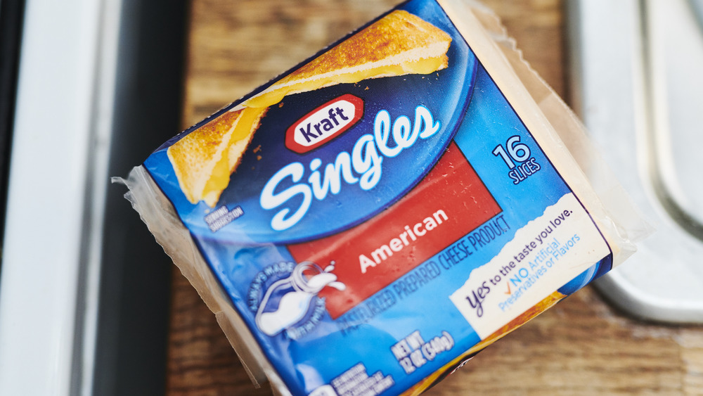 Package of Kraft American cheese slices