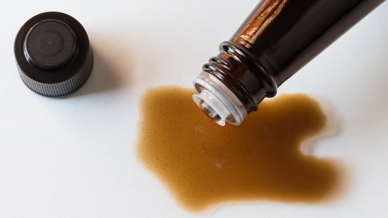 Worcestershire sauce puddle