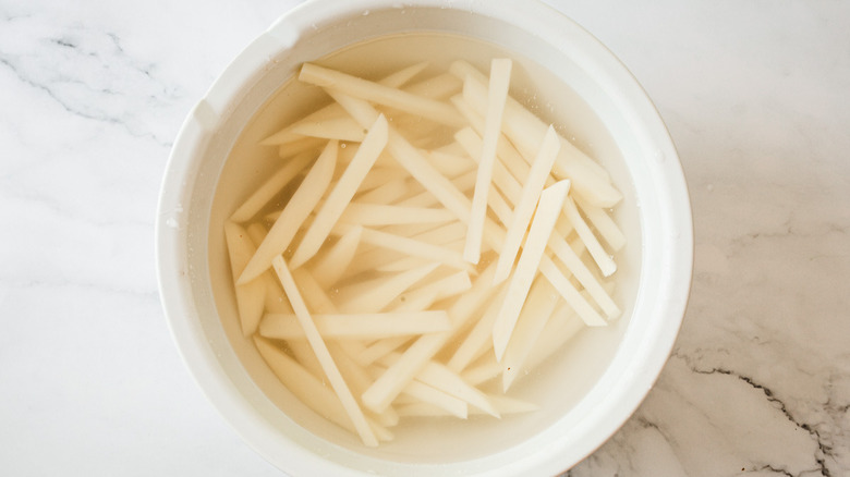 soaking fries