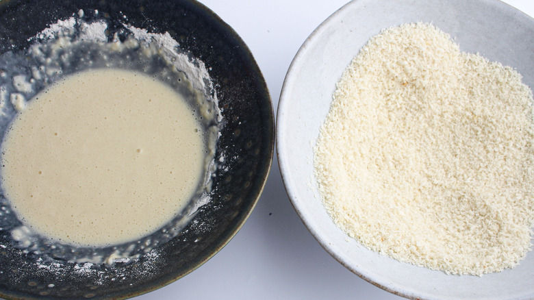 bowls holding the batter components