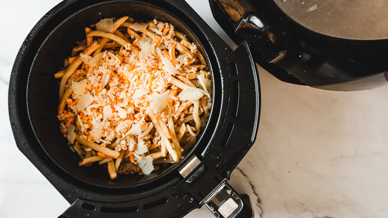 loaded fries in air fryer