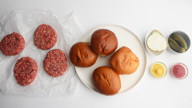 ingredients for air fryer hamburgers