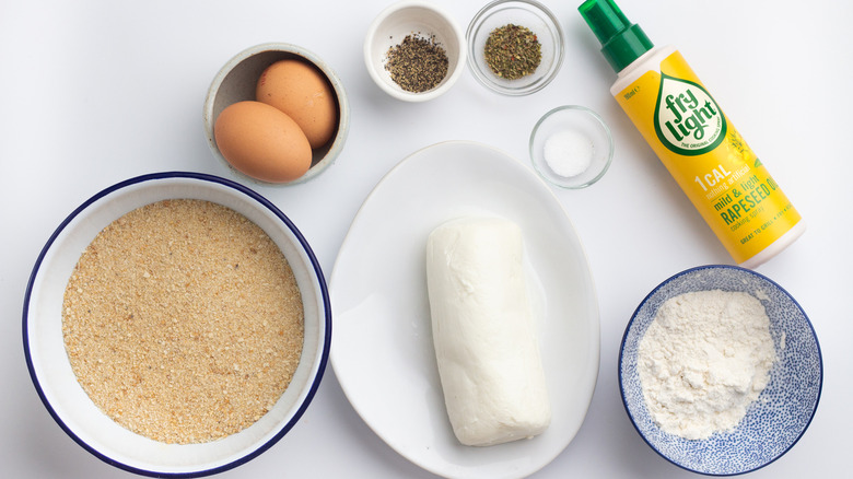 Ingredients for Air Fryer Mozzarella Sticks